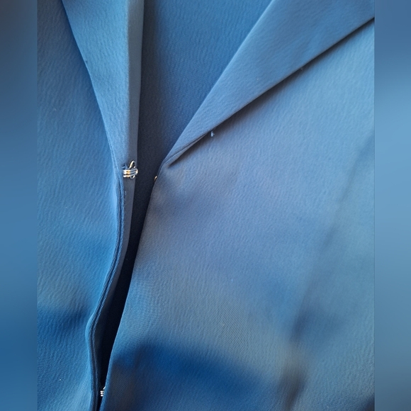 WAYF Bue Navy Women's Notch Lapel Crop Blazer Size S - Picture 3 of 5